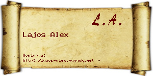 Lajos Alex névjegykártya